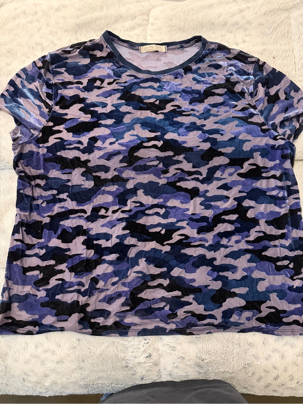 We The Free Girls' Short Sleeve Camo Tee - Blue & Purple